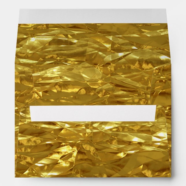 PURE GOLD FOIL Pattern + your text / photo Envelope (Back (Bottom))