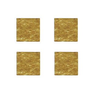 PURE GOLD Foil Pattern + your text / photo Stone Magnet
