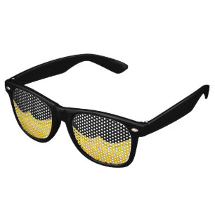 PURE GOLD LEAF Border + your text / photo Retro Sunglasses