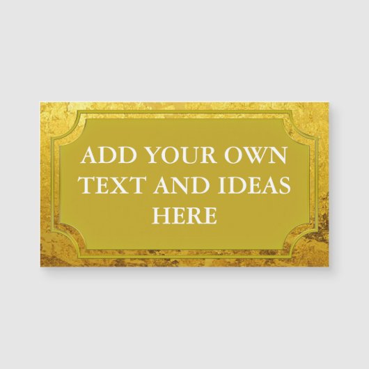 PURE GOLD LEAF Pattern + your text / ideas (Front)