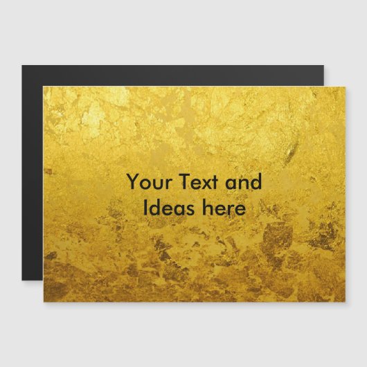 PURE GOLD LEAF Pattern + your text / ideas (Front/Back)