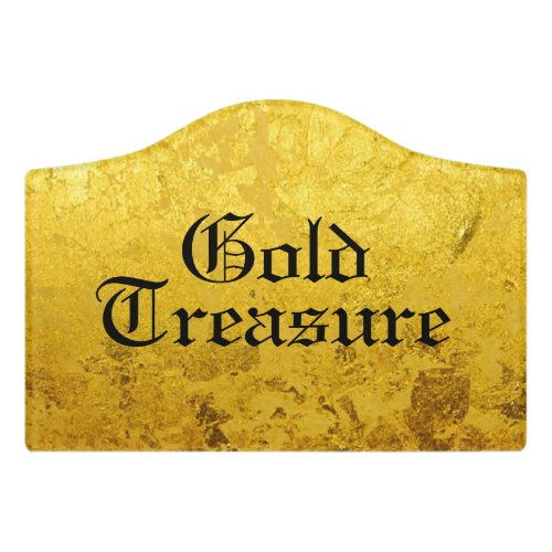 PURE GOLD LEAF Pattern  your text  ideas Door Sign