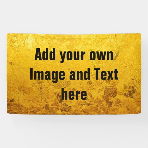 PURE GOLD LEAF Pattern  your text  photo Banner