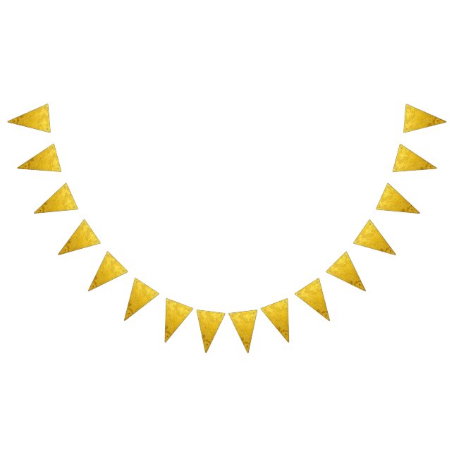 PURE GOLD LEAF Pattern + your text / photo Bunting Flags (All)