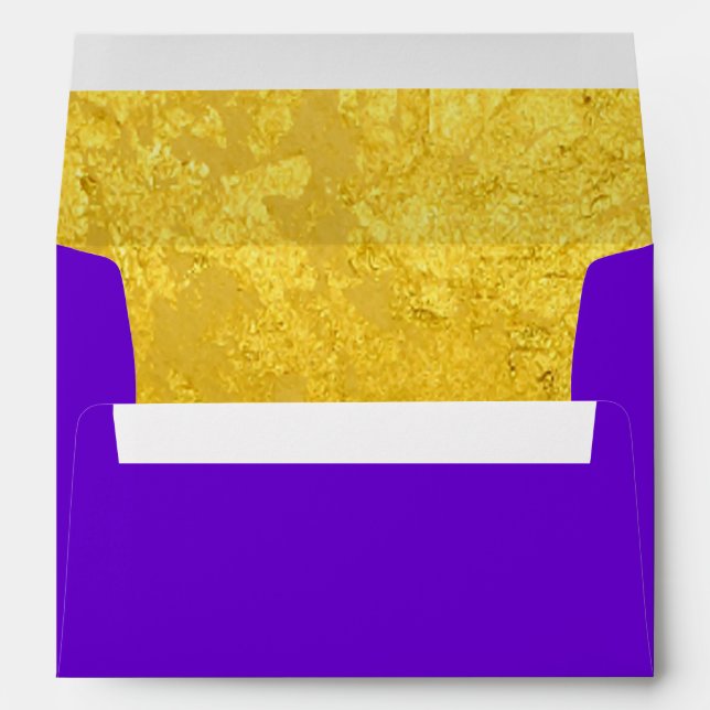PURE GOLD LEAF Pattern + your text / photo Envelope (Back (Bottom))