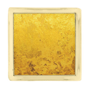 PURE GOLD LEAF Pattern + your text / photo Finish Lapel Pin