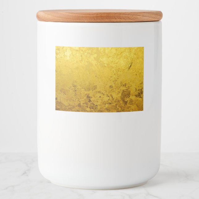 PURE GOLD LEAF Pattern + your text / photo Food Label (Front)