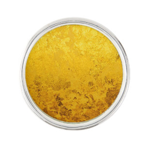 PURE GOLD LEAF Pattern + your text / photo Pin