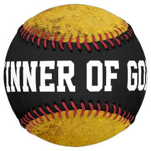 PURE GOLD LEAF Pattern + your text / photo Softball