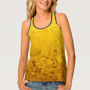 PURE GOLD LEAF Pattern + your text / photo Tank Top