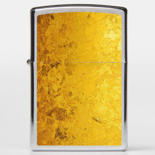 PURE GOLD LEAF Pattern + your text / photo Zippo Lighter
