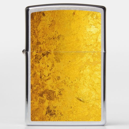 PURE GOLD LEAF Pattern  your text  photo Zippo Lighter