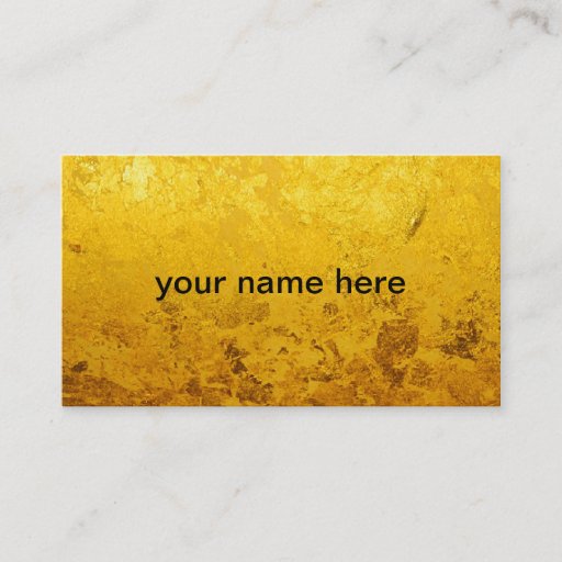 Customizable PURE GOLD pattern / gold leaf Business Card Templates