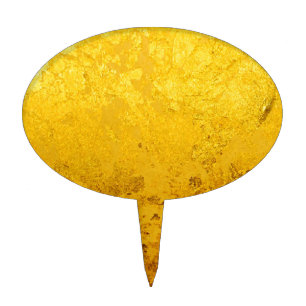 PURE GOLD pattern / gold leaf Cake Topper