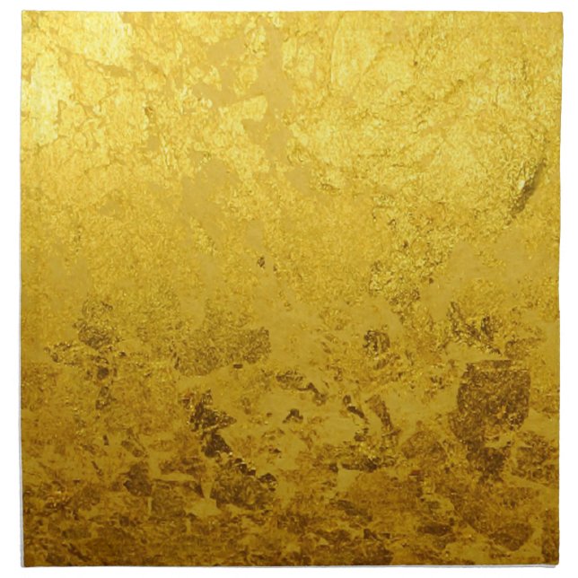 PURE GOLD pattern / gold leaf Cloth Napkin (Front)