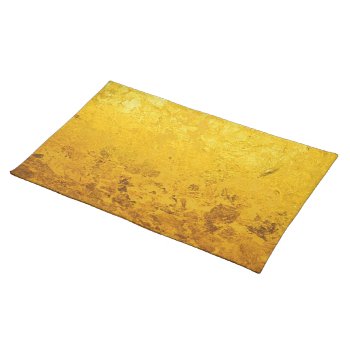 Pure Gold Pattern / Gold Leaf Cloth Placemat by EDDArtSHOP at Zazzle