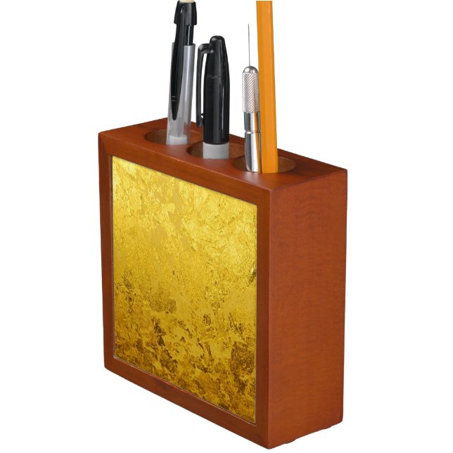 PURE GOLD pattern / gold leaf Desk Organizer (In Situ)