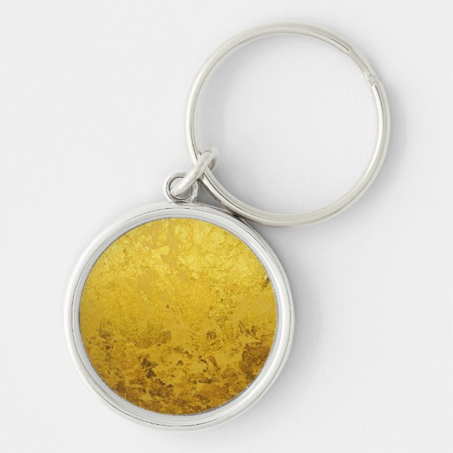 PURE GOLD pattern / gold leaf Keychain (Front)