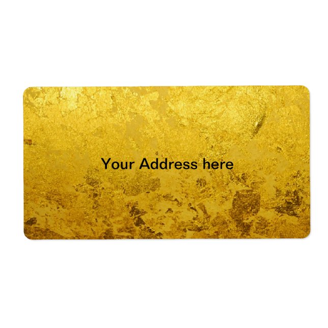 PURE GOLD pattern / gold leaf Label (Front)