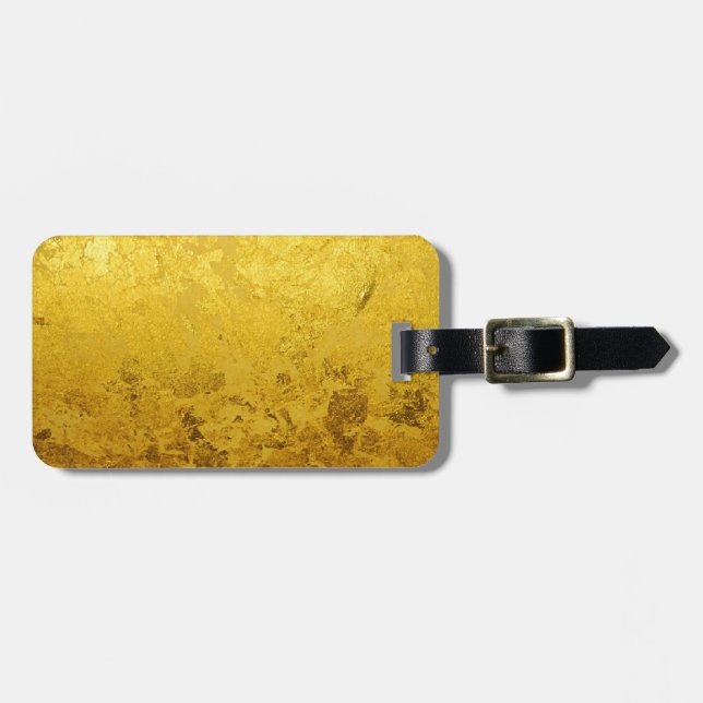 PURE GOLD pattern / gold leaf Luggage Tag (Front Horizontal)
