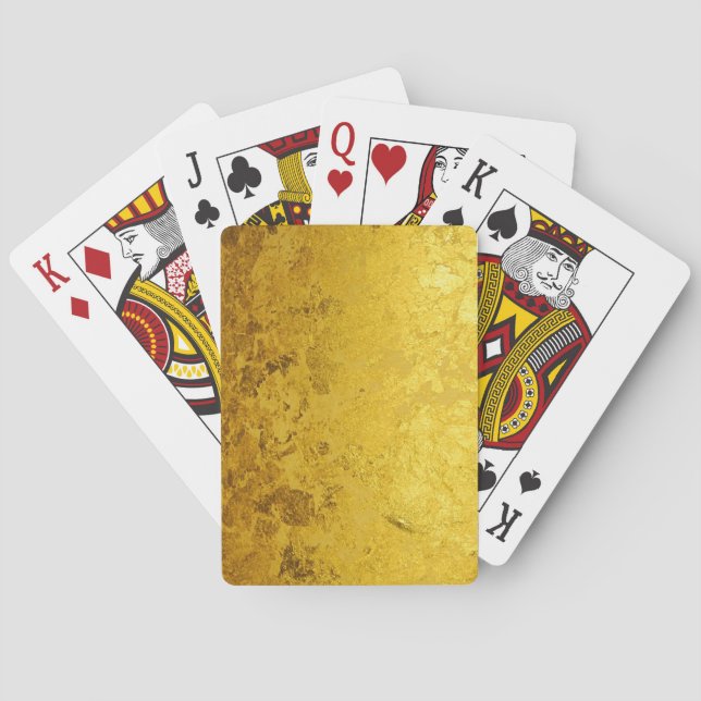 PURE GOLD pattern / gold leaf Poker Cards (Back)