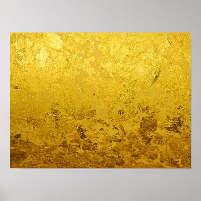PURE GOLD pattern / gold leaf Poster (Front)