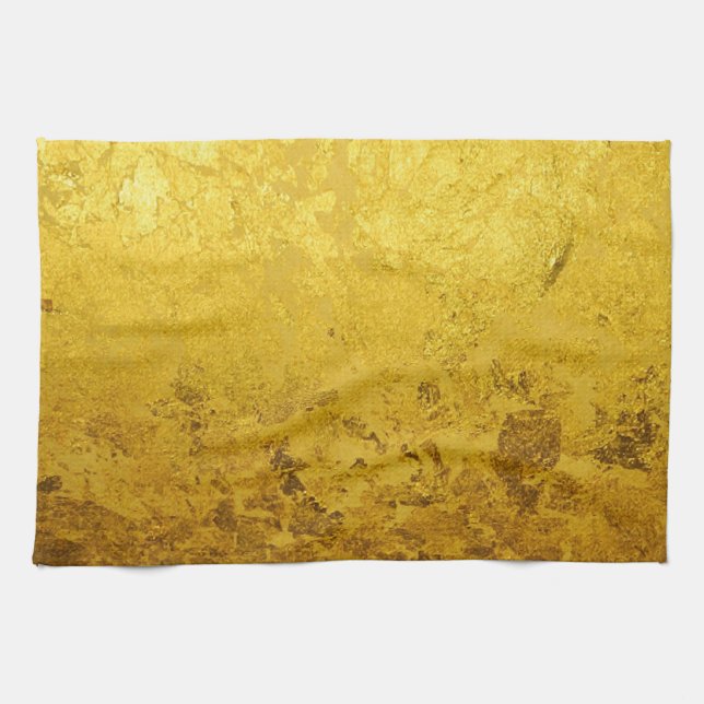 PURE GOLD pattern / gold leaf Towel (Horizontal)