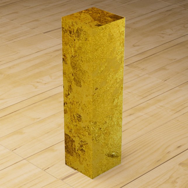 PURE GOLD pattern / gold leaf Wine Box (Front)
