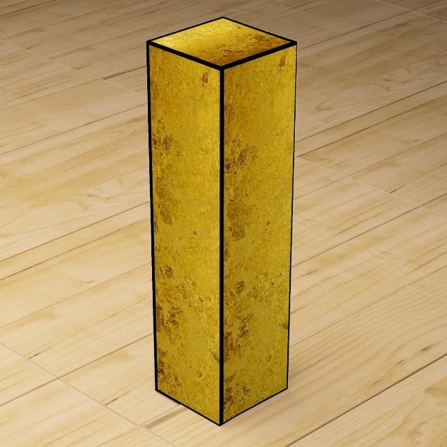PURE GOLD pattern / gold leaf Wine Gift Box (Front)