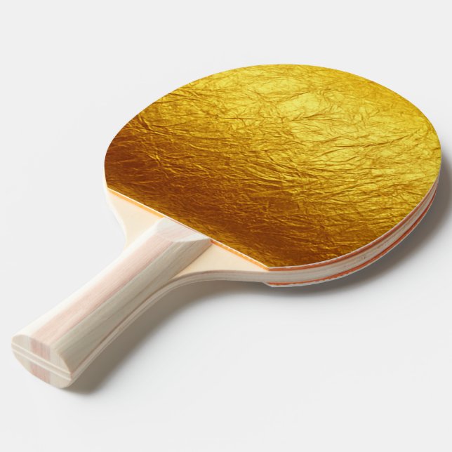 PURE GOLD pattern / gold paper Ping-Pong Paddle (Front Angle)