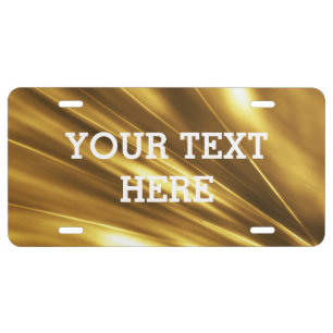 PURE GOLD pattern / gold shine License Plate