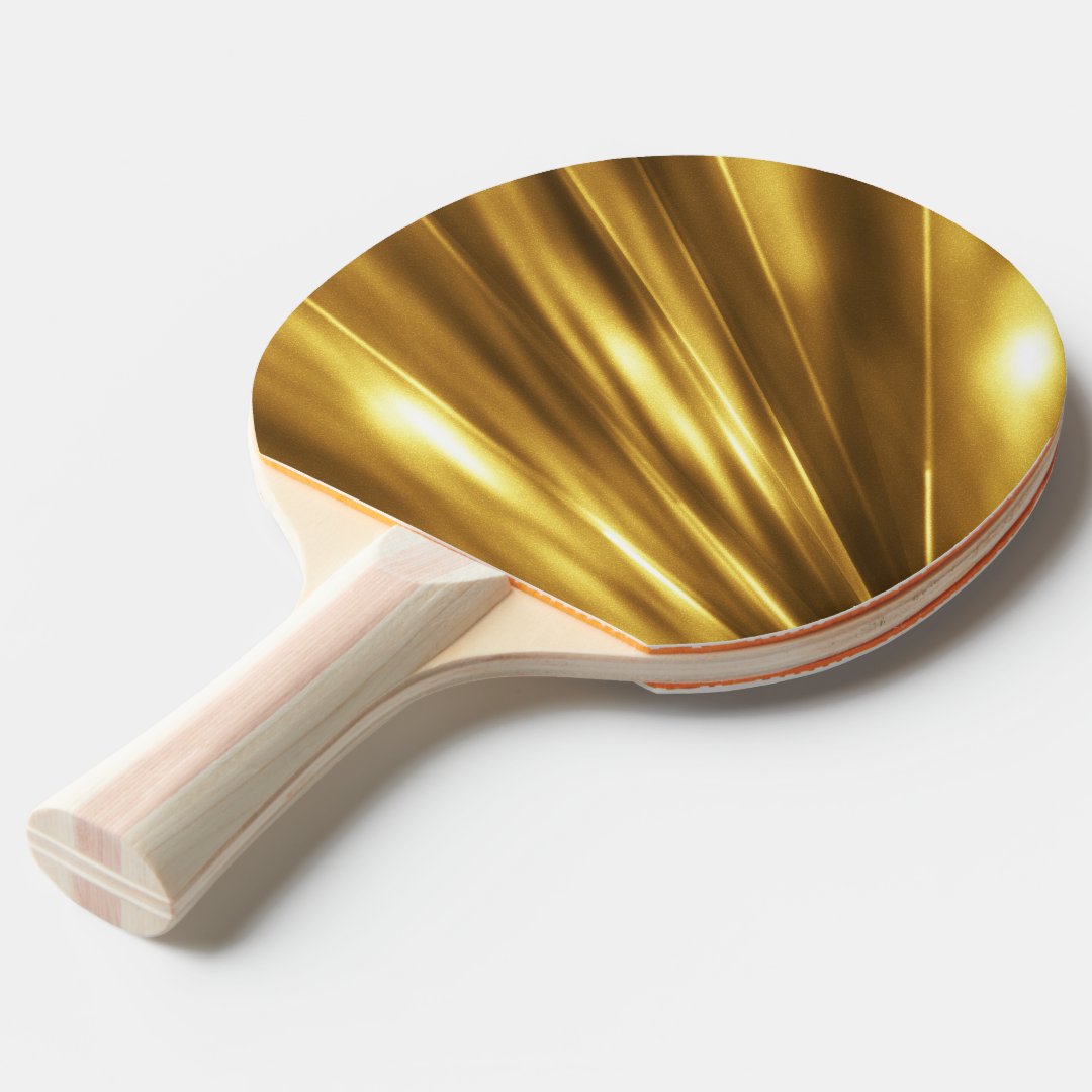 PURE GOLD pattern / gold shine Ping Pong Paddle Zazzle