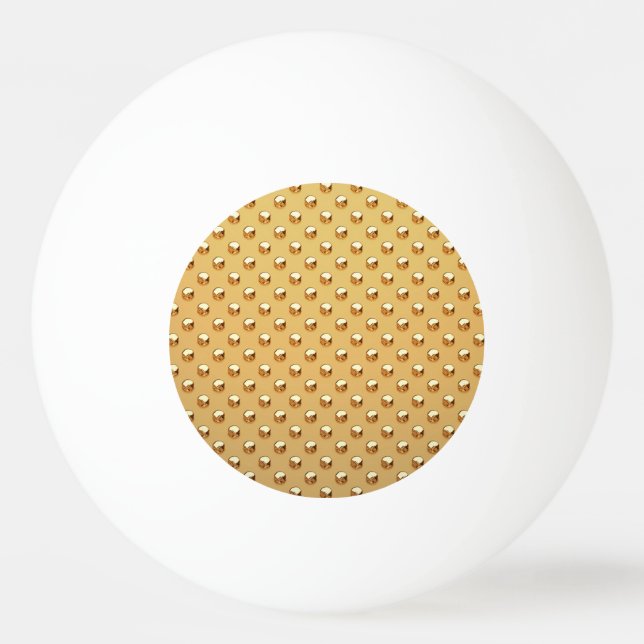 PURE GOLD pattern / golden pearls Ping-Pong Ball (Back)