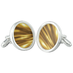 PURE GOLD Shine Pattern + your text / photo Cufflinks