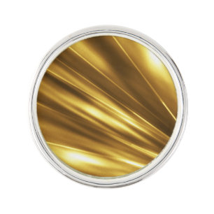 PURE GOLD Shine Pattern + your text / photo Lapel Pin