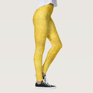 PURE GOLD Sparkles Pattern + your text / photo Leggings