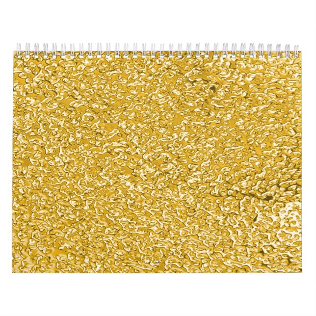 PURE GOLD Splatter Pattern Custom Printed Calendar (Cover)