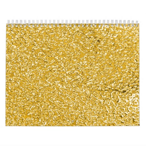 PURE GOLD Splatter Pattern Custom Printed Calendar