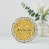 PURE GOLD Splatter Pattern / silver + your text (Standing Front)