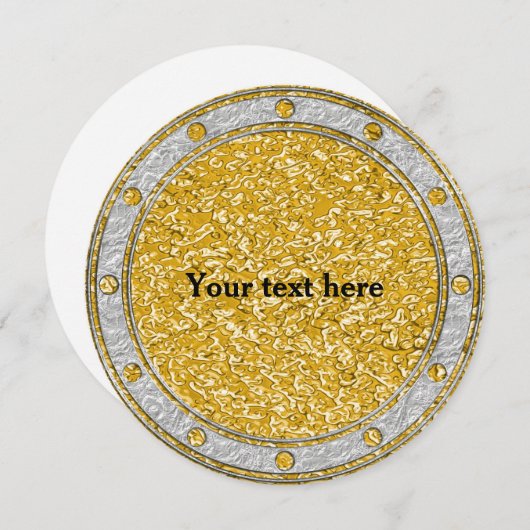 PURE GOLD Splatter Pattern / silver + your text (Front/Back)