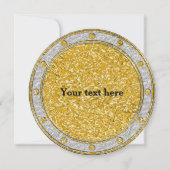 PURE GOLD Splatter Pattern / silver + your text (Front)