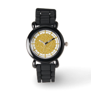 PURE GOLD Splatter Pattern + your image Watch