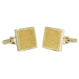 PURE GOLD Splatter Pattern + your monogram Cufflinks