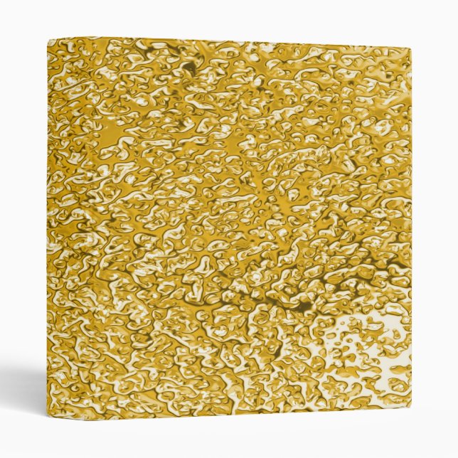 PURE GOLD Splatter Pattern + your text Binder (Front/Spine)