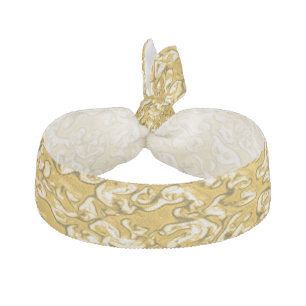 PURE GOLD Splatter Pattern + your text Elastic Hair Tie
