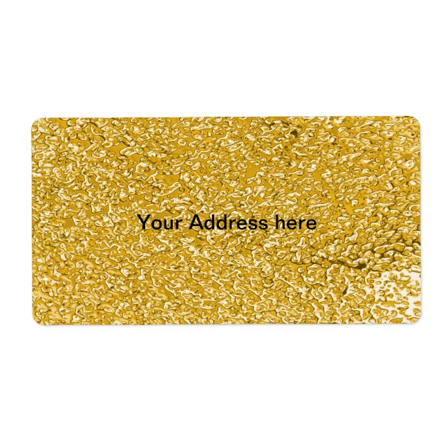 PURE GOLD Splatter Pattern + your text Label (Front)