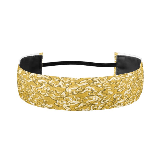 PURE GOLD Splatter Pattern + your text / photo Athletic Headband (Front)