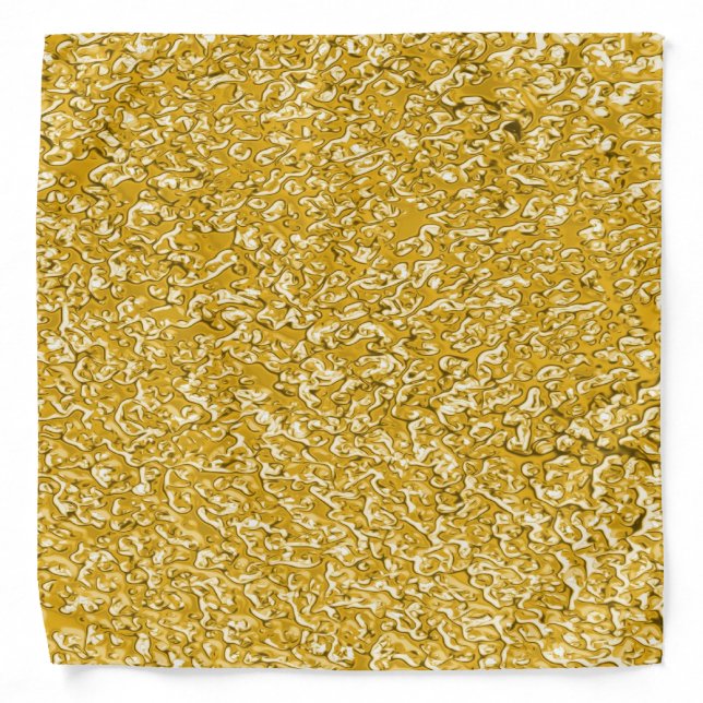 PURE GOLD Splatter Pattern + your text / photo Bandana (Front)