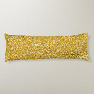 PURE GOLD Splatter Pattern + your text / photo Body Pillow