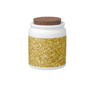 PURE GOLD Splatter Pattern + your text / photo Candy Jar